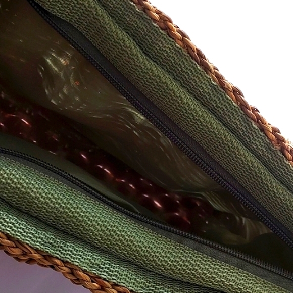 HANDBAG Straw with Wooden Handles - Picture 3 of 6